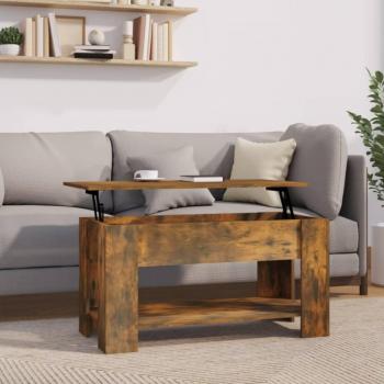 vidaXL Coffee Table - Smoked Oak, 101x49x52 cm, Engineered Wood