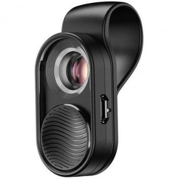 Microscopio para Smartphone con Zoom 100X, Anillo LED y Tapa Deslizante 30mAh - Negro
