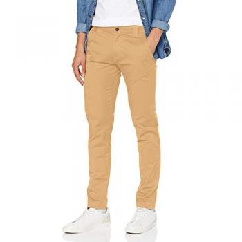 Pantalón Chino Slim Fit Tommy Jeans Scanton con Stretch, Talla 38/36, Color Beige