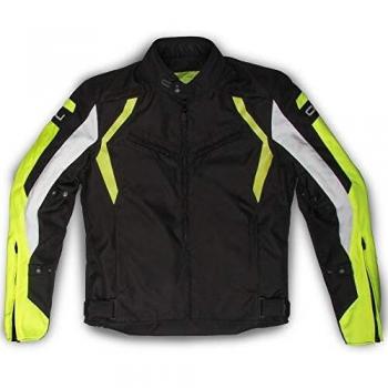 OJ ATTITUDE - Chaqueta 4 estaciones para moto amarillo neón 5XL