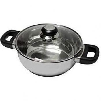 Cacerola Baumalu Acero Inoxidable con Tapa de Cristal Saphir y Asas de Bakelita Ø 20 cm