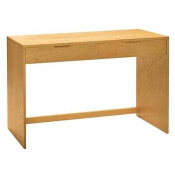 Consola de madera natural con 2 cajones, 120x35x75 cm - Modelo Tania