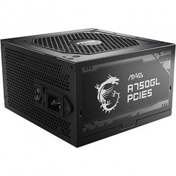 MSI MAG A750GL 750W Modular ATX Power Supply Unit with PCIe 5.0 and 80 PLUS Gold Certification