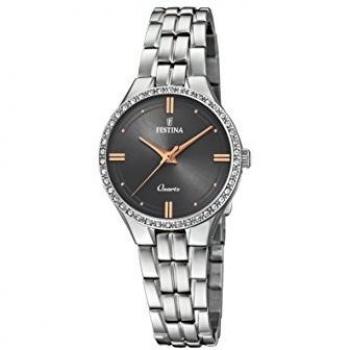 Festina Reloj Análogo clásico para Mujer de Cuarzo con Correa en Acero Inoxidable F20218/2