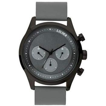 s.Oliver Mens Analogue Quartz Watch with Leather Strap SO-3723-LM