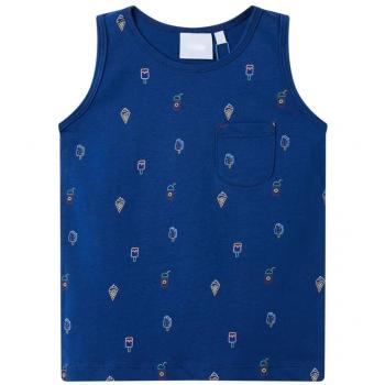 Camiseta sin mangas infantil azul oscuro 116