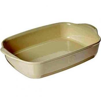 Emile Henry Medium Rectangular Baking Dish in Beige Clay, 36.5 x 23.5 cm