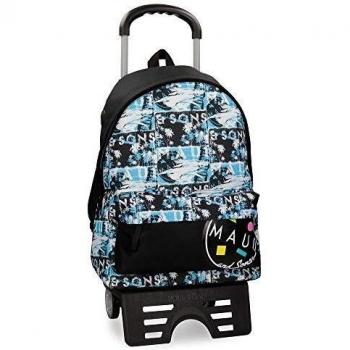 Maui and Sons Shark Mochila con Carro Multicolor 31x42x17,5 cms Poliéster 22.79L