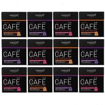 VIAGGIO ESPRESSO - 120 Cápsulas de Café Compatibles con Máquinas Nespresso - MIX INTENSO