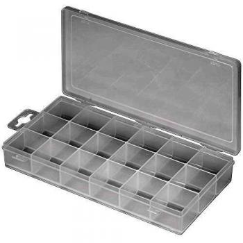 Caja de Plástico con 18 Compartimentos para Tornillos y Minutería