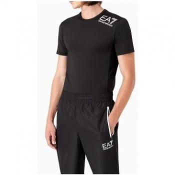EA7 Men's Vigor7 Black Short Sleeve T-Shirt - Casual, Sports, Multi-Sport, Polyester, Size XL