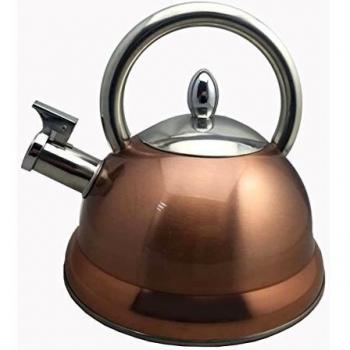 Hervidor Silbato de Acero Inoxidable 3L Color Cobre Baumalu