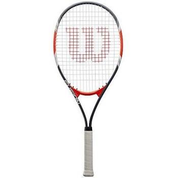 Wilson Raqueta de tenis, Fusion XL, Jugador recreativo y principiante, Negro/rojo, WRT30270U3