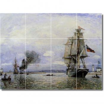 Johan Jongkind naves baño azulejo Mural 27. 36 x 48 cm con