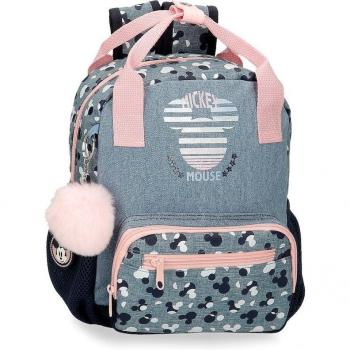 Mochila Preescolar Mickey Denim Adaptable