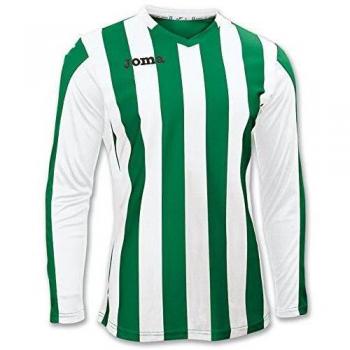Joma 100002.450 - Camiseta de equipación de Manga Larga para Mujer, Color Verde/Blanco, Talla 2XS
