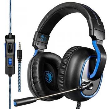Sades R4 Auriculares Cascos Gaming de Diadema Cerrados con Micrófono 3.5mm Jack Estéreo para Xbox One PS4 PC Mac iPad iPod Portátiles Portátil