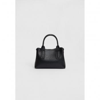 Stradivarius Black Rigid Tote Bag OS