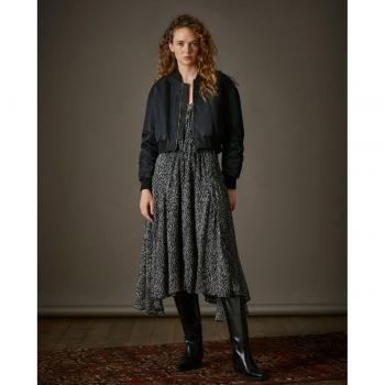 Pepe Jeans - Vestido midi en chifón con escote en V