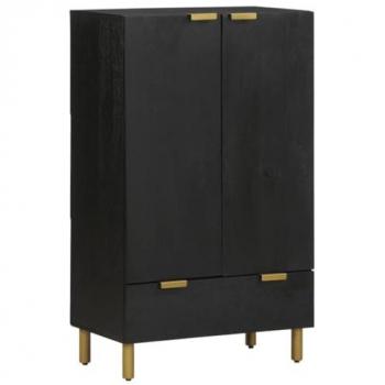 Aparador alto de madera de ingeniería negro 60x33x100 cm vidaXL