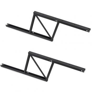 Juego de mecanismos elevables para mesas de centro Emuca, permite elevar la mesa 192mm, acero, pintado negro
