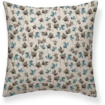 Funda de cojín flores con cremallera 45x45 cm