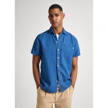 Camisa vaquera de hombre regular fit lisa en color azul Pepe Jeans