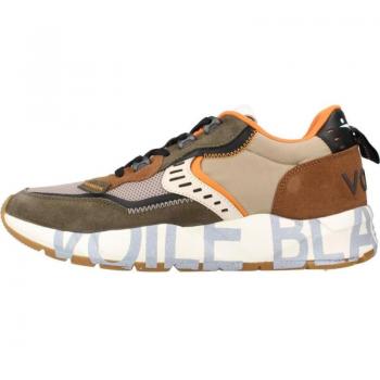 Voile Blanche Green Suede and Technical Fabric Low Sneakers, Male, Green, Size: 9 UK / Size: 10 US