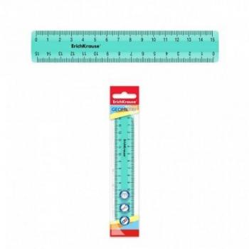 Regla Escolar Erichkrause Pastel Mint - 15cm - Color Menta