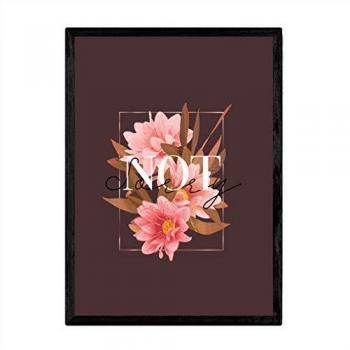 Póster Motivacional 'Not Sorry' - Lámina Decorativa Ilustrada con Mensajes Felices y Energizantes, Tamaño A4 sin Marco