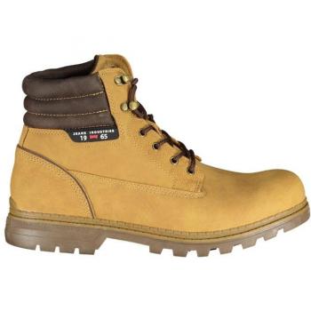 Carrera Trendsetting Yellow Lace-Up Boots - EU43/US10, Male, Laced Contrast Logo Boot in Polyester, Size: 10 US