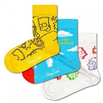 Set de Calcetines para Niños 3-Pack Los Simpsons en Color Amarillo - Happy Socks Talla 4-6Y