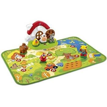 Chicco Tapete Bilingüe Animales de la Granja, Bilingüe Español/Inglés, Alfombra de Juego Infantil