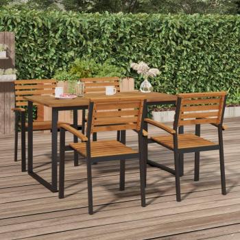 vidaXL Acacia Wood Garden Table with U-shaped Legs 55.1x31.5x29.5