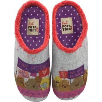 Zapatillas de Estar por Casa Gioseppo Hot Potatoes Eitzing 64628 Gris, Calzado de casa de Mujer, Destalonada