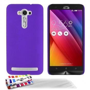 Carcasa Rigida Ultra-Slim ASUS ZENFONE 2 LASER 5.5 / ZE550KL [Le Pearls Premium] [Violeta] de MUZZANO + 3 Pelliculas de Pantalla UltraClear + ESTILETE y PAÑO MUZZANO REGALADOS - La Protección Antigolpes ULTIMA, ELEGANTE Y DURADERA para su ASUS ZENFO