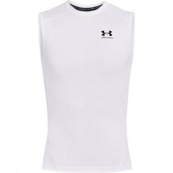 Under Armour Camiseta de hombre HeatGear® sin mangas blanco