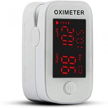 Oxímetro de Dedo, Profesional Saturometer Oxímetro de pulso con pantalla LED Medición Portátil de SpO2 PR PI para Adultos Niños de edad Avanzada