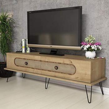 Skyedecom Oak 845HCT3029 - Mueble de televisión de roble con soportes y muebles para TV