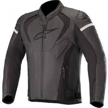 Alpinestars Chaqueta moto Jaws V3 Leather Jacket Black Black, Negro/Negro, 48
