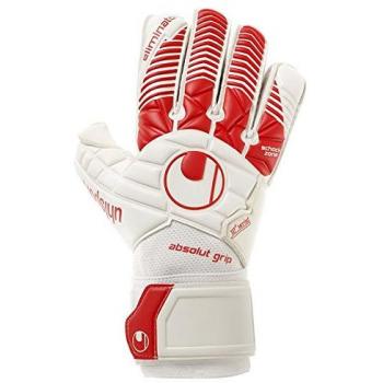 uhlsport Eliminator Absolutgrip Guantes, Blanco / Rojo, 7.5
