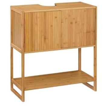 Armario para Lavabo de Bambú con 1 Nivel 80x33.5x69.6cm 7house