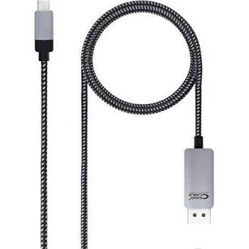 NANOCABLE 10.15.5002 - Cable Conversor USB-C a DISPLAYPORT, Color Negro, 1.8 Metro