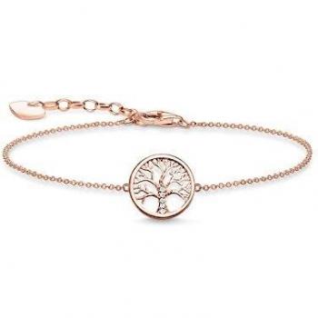 Thomas Sabo Glam & Soul Bracelet 16-19cm, Sterling Silver, Tree of Love design, Rose Gold Plated, A1828-416-14-L19v