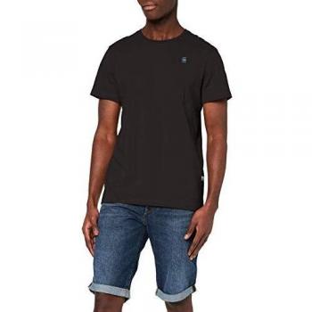 G-Star Raw Men's Base-S Short Sleeve T-Shirt - Black, Organic Cotton, Sustainable