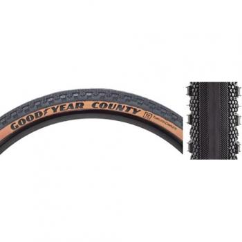 Cubierta Goodyear County Tubeless 650 x 50, tipo gravel, características: tubeless ready, color negro/marrón, tamaño 27.5x2.00, diseño tanwall, adecuada para unisex adulto