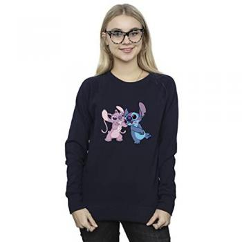 Sudadera Lilo & Stitch Besos para Mujer - Azul Marino - Talla 2XL