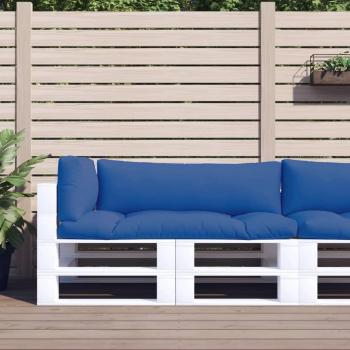Conjunto de Cojines para Palets 3 Piezas en Tela Azul Regio con Diseño Elegante