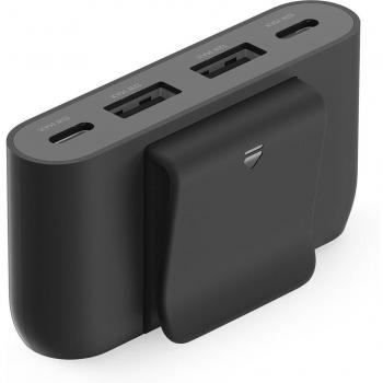 Belkin 4-Port USB Power Hub with 2x Type-C and 2x Type-A Ports, 30W, Black