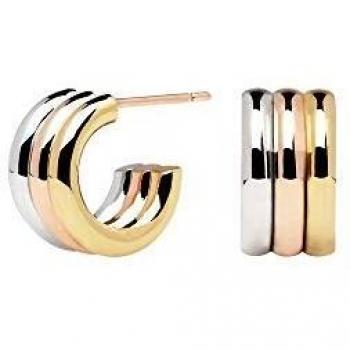 P D PAOLA - Pendientes PURE - Baño en Oro de 18k, Oro rosa de 18k y rodio en Plata - Joyas para Mujer